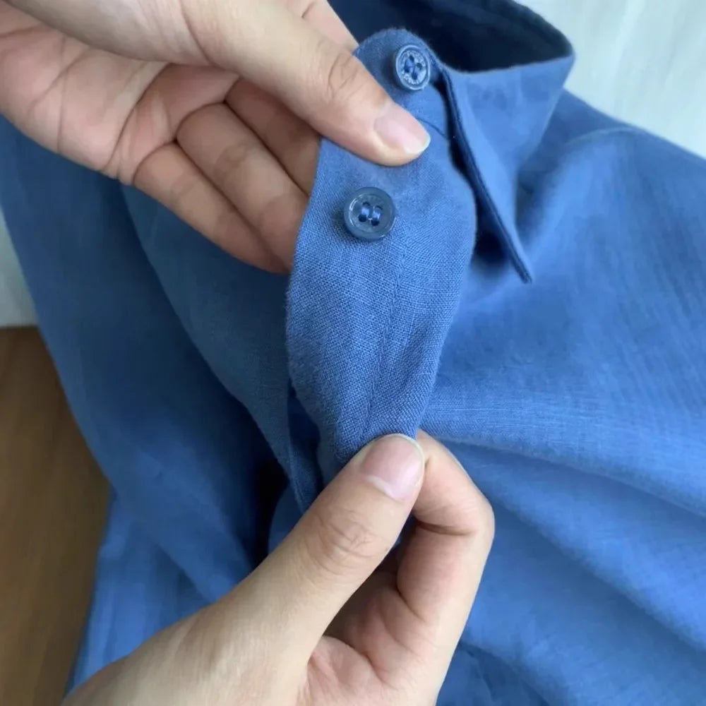 French Linen Women's Shirt  Top