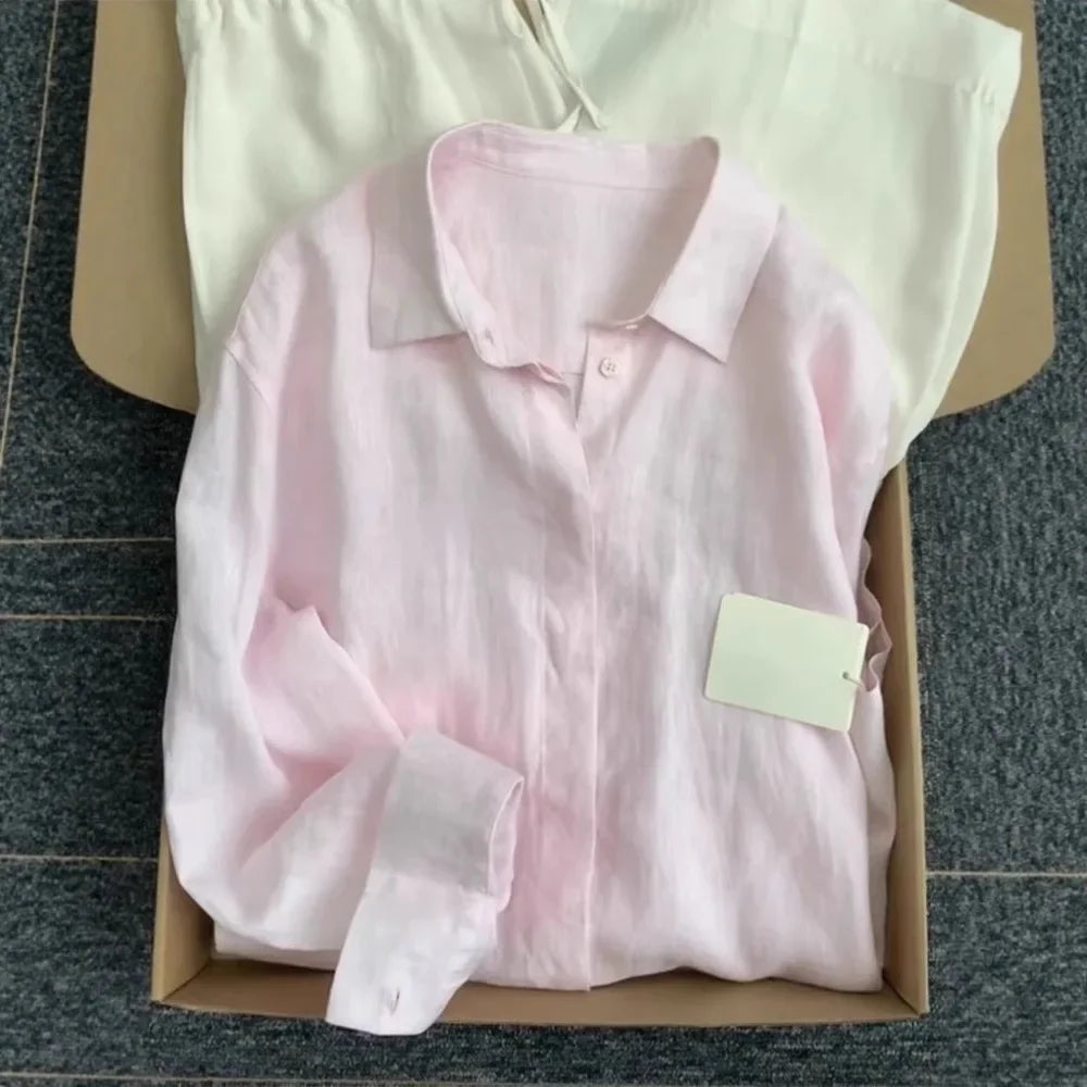 French Linen Women's Shirt  Top