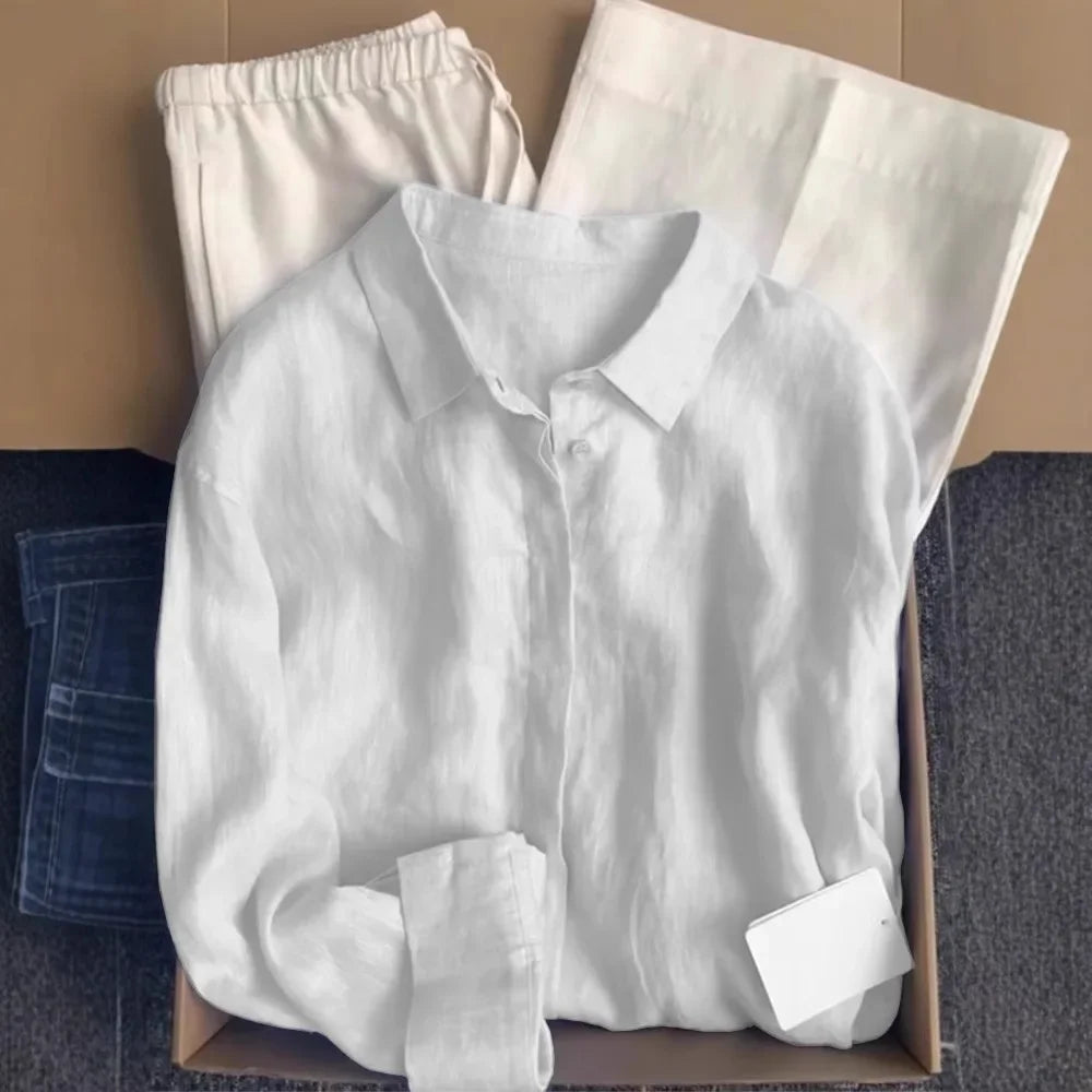 French Linen Women's Shirt  Top