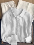 French Linen Women's Shirt  Top
