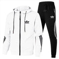 Men's winter zipper jackets sportswear pants.