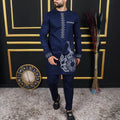 Men Dashiki Long Clothes Shirt White Trouser Set