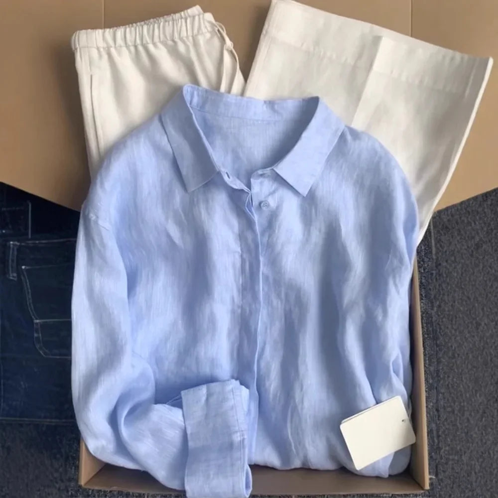 French Linen Women's Shirt  Top
